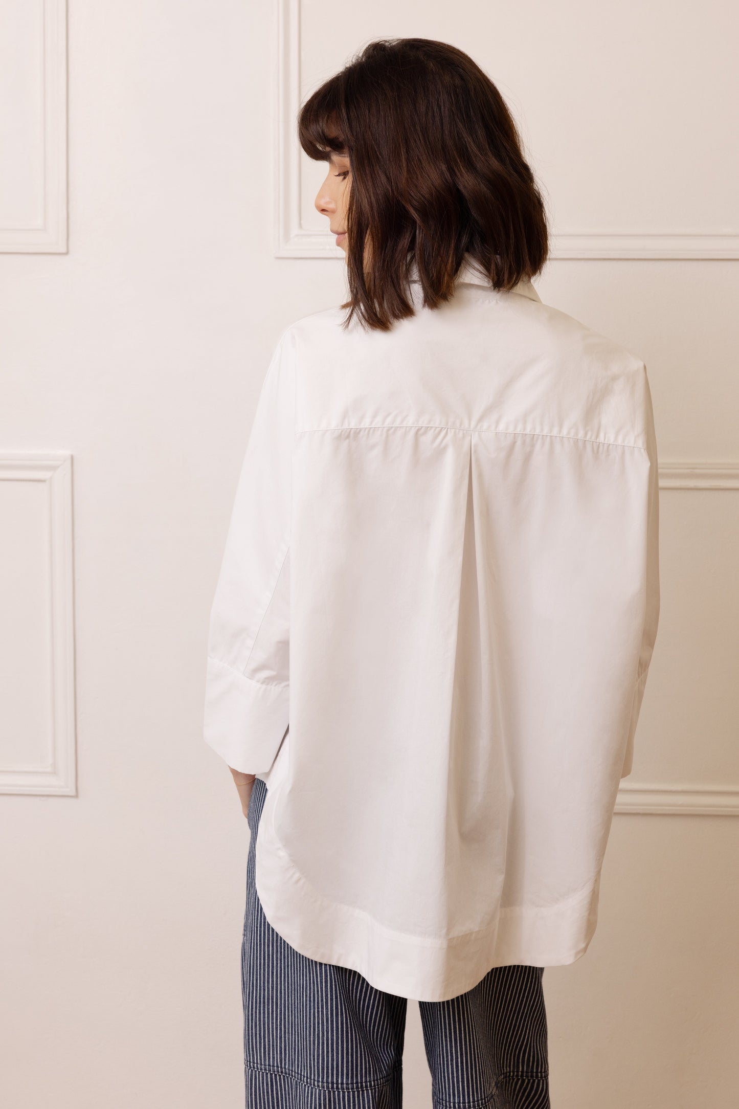 White Oversized Poplin Shirt