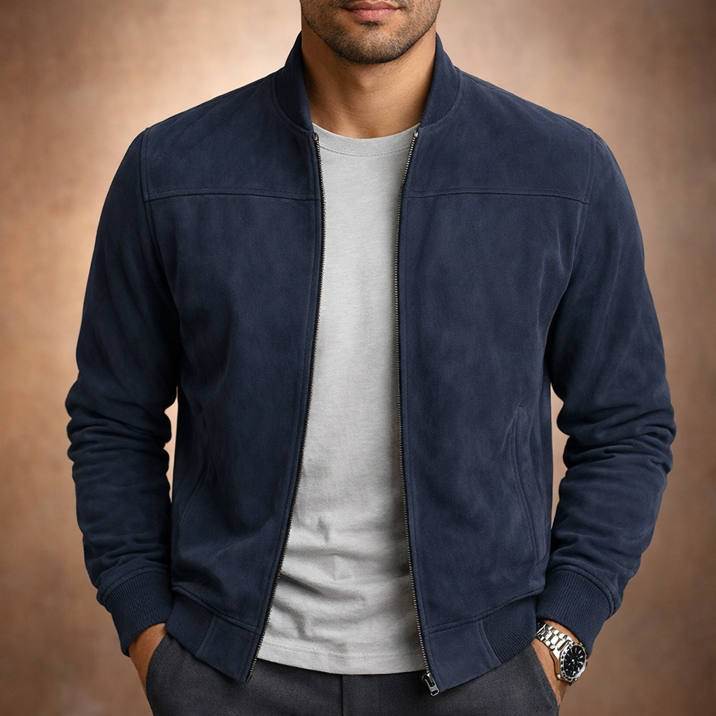 Suede Bomber Jacket