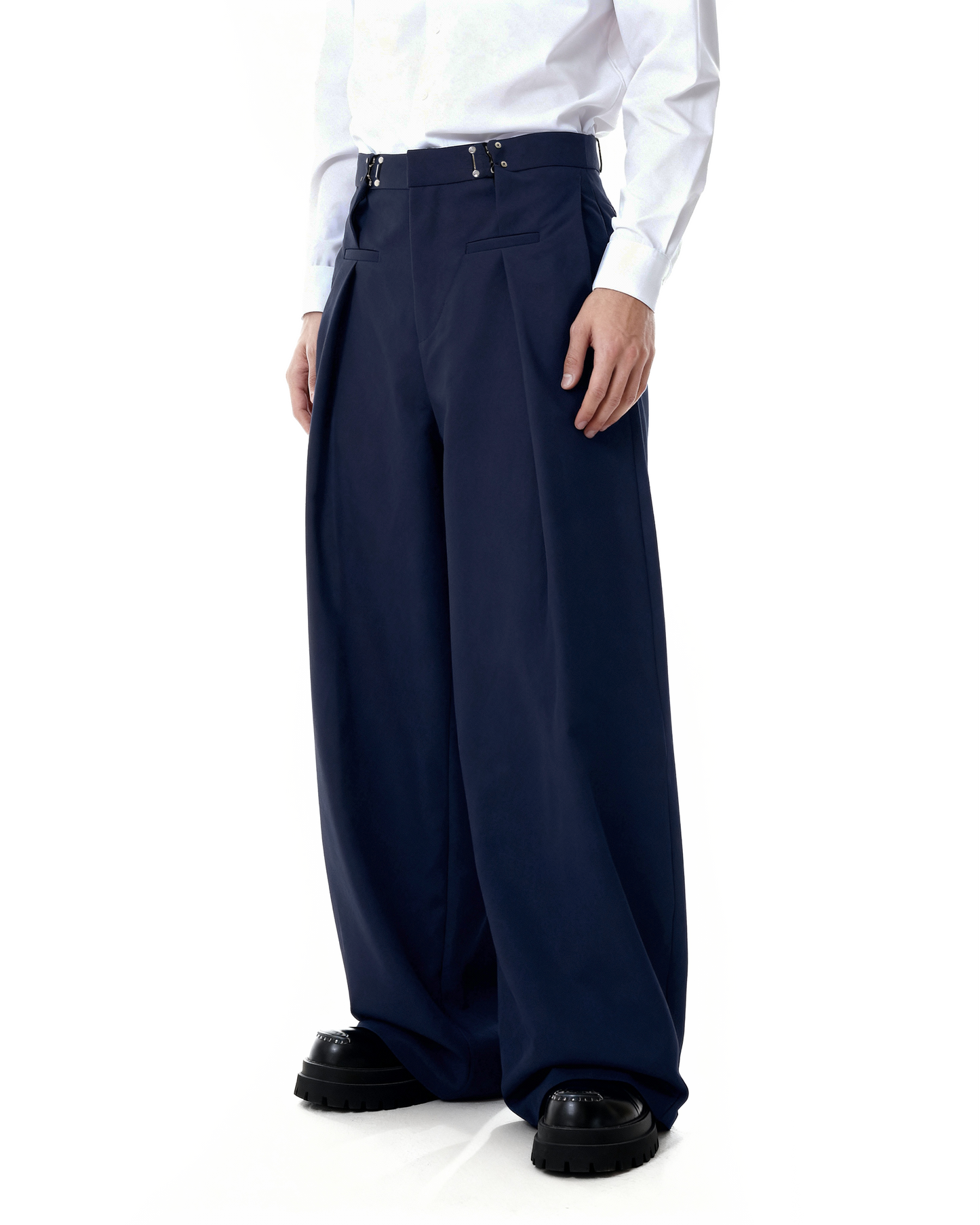 Adjustable Waist Pleated Pants