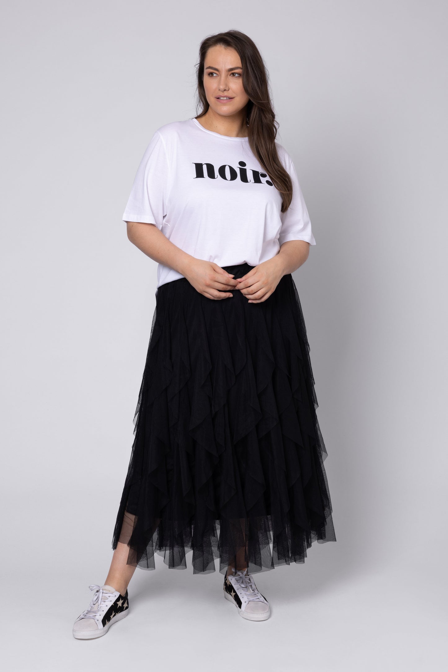 Black Tulle Maxi Skirt