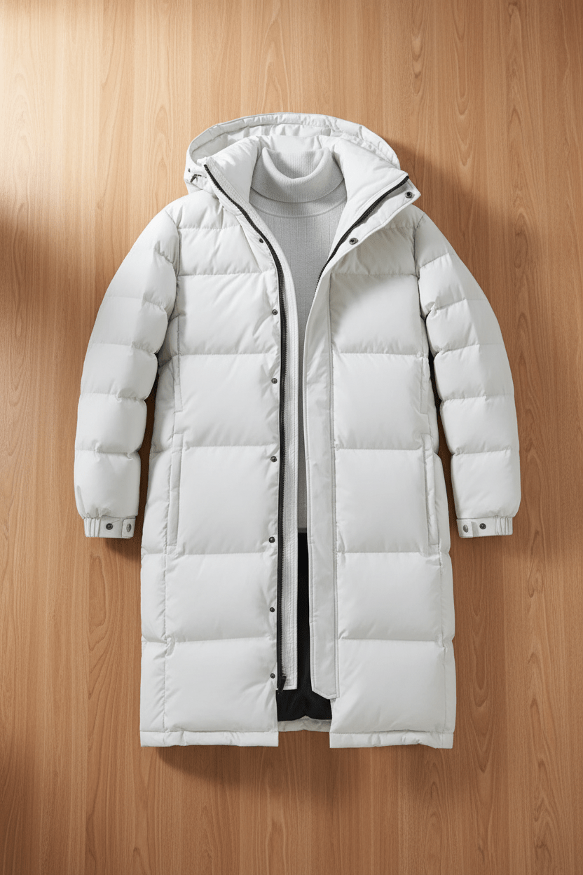 Men's Warm Insulated Hooded Trench Coat for Cold Weather