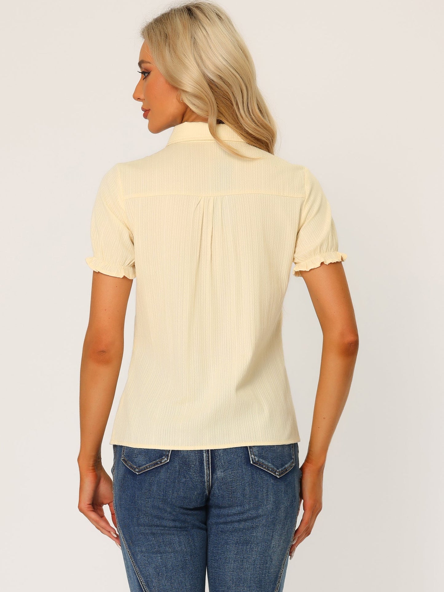 Solid Cotton Blouse Shirt