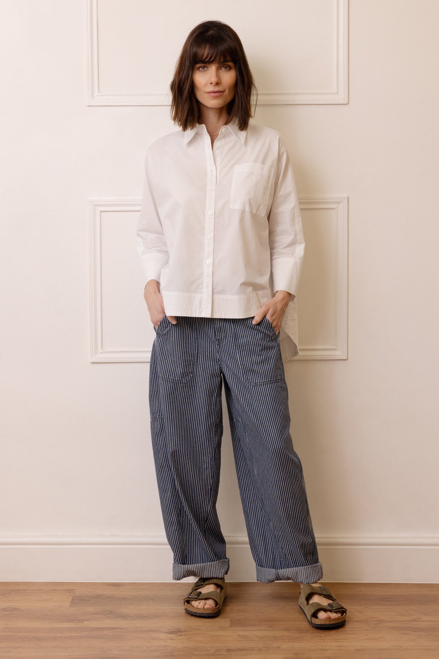 White Oversized Poplin Shirt