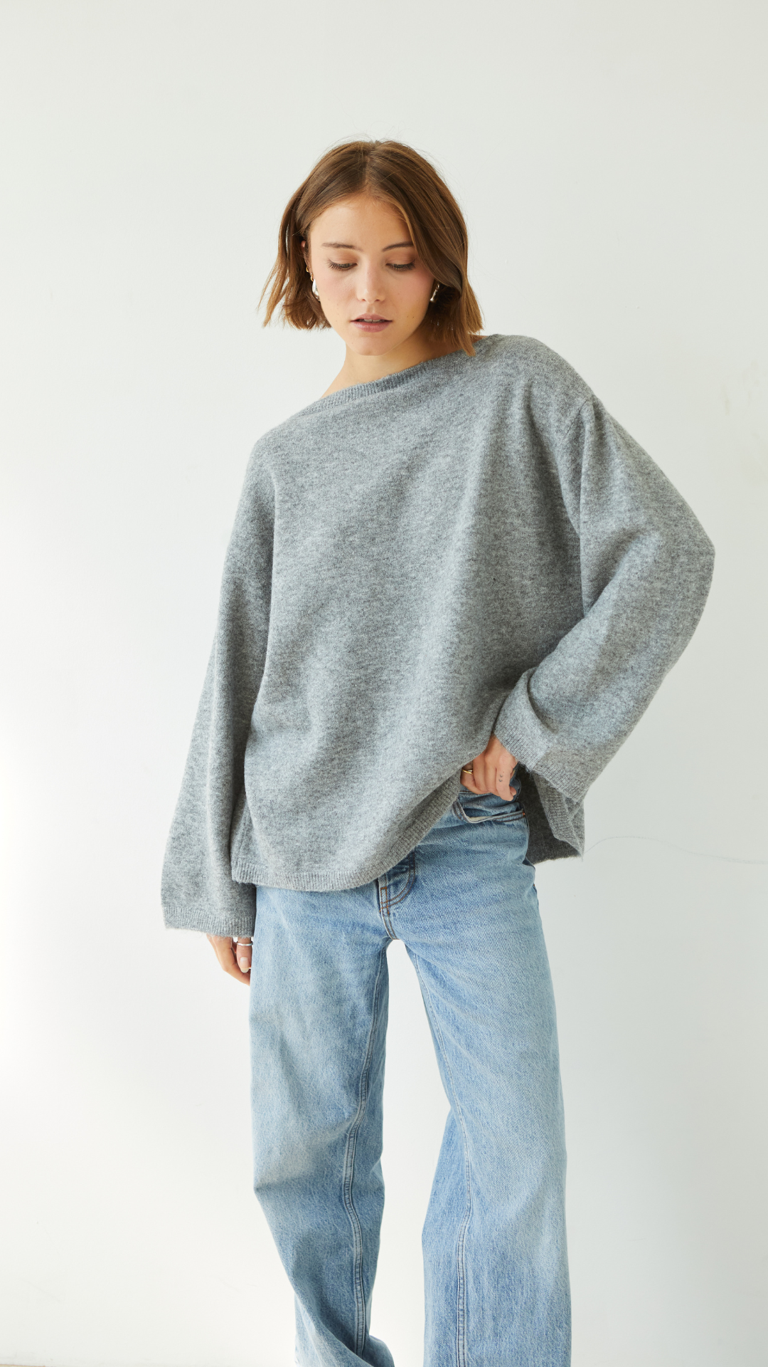 Grey Reversible Sweater