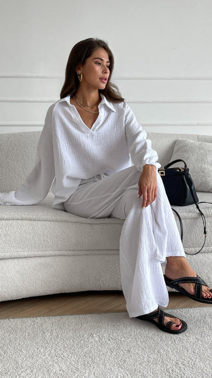 Selina Cotton Set - White
