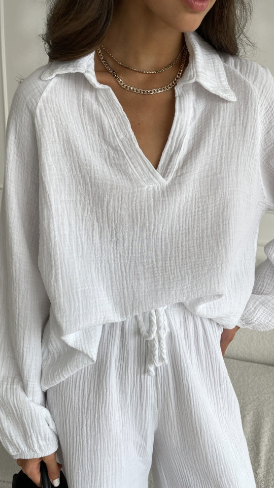 Selina Cotton Set - White