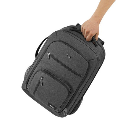 17.3-Inch Grey Travel Backpack - TSA-Friendly Design, One Size Fits All, Ideal for Grand Travel
