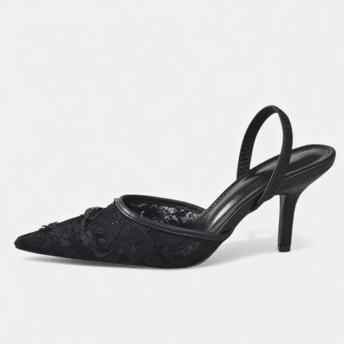 Women’s Embroidered Mesh Designer Heels