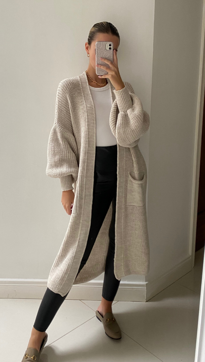 Sand Bell Sleeve Cardigan