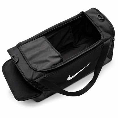 Nike Brasilia Gym Bag – Black / White Swoosh