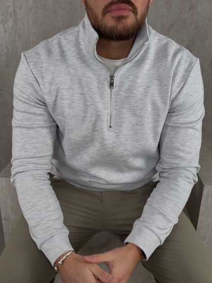 Jersey Interlock Half Zip Sweater