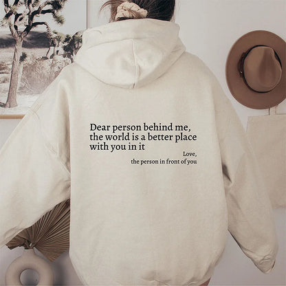 Dear Person Behind Me Sweatshirt, Hoodie