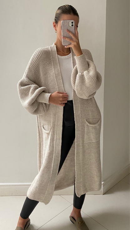 Sand Bell Sleeve Cardigan