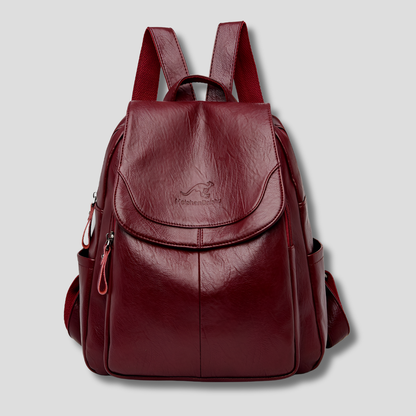 Women's Anti-Theft Leather Backpack - Secure, Stylish Travel Bag