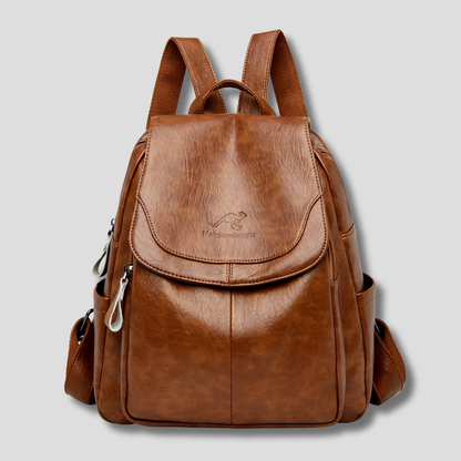 Women's Anti-Theft Leather Backpack - Secure, Stylish Travel Bag