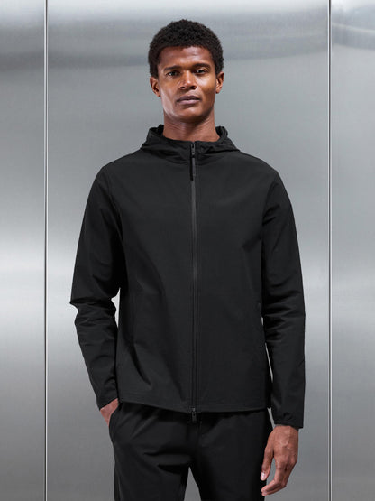 Black Active Technical Windbreaker Jacket
