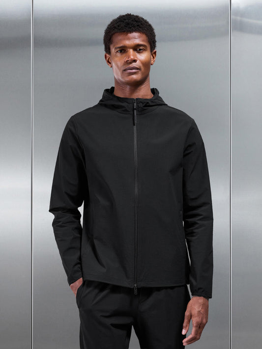 Black Active Technical Windbreaker Jacket