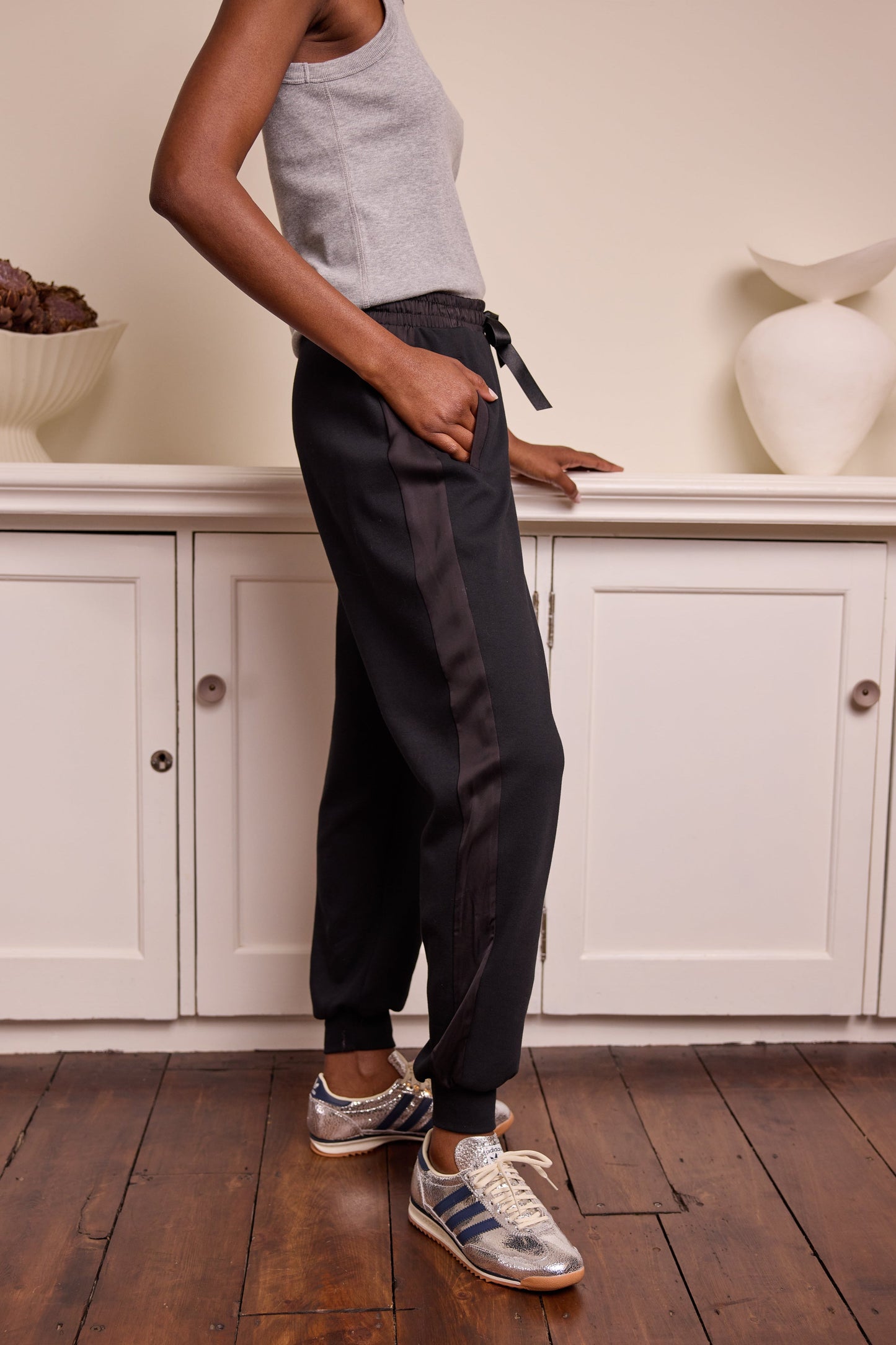 Black Side Stripe Joggers