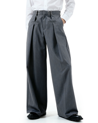 Adjustable Waist Pleated Pants