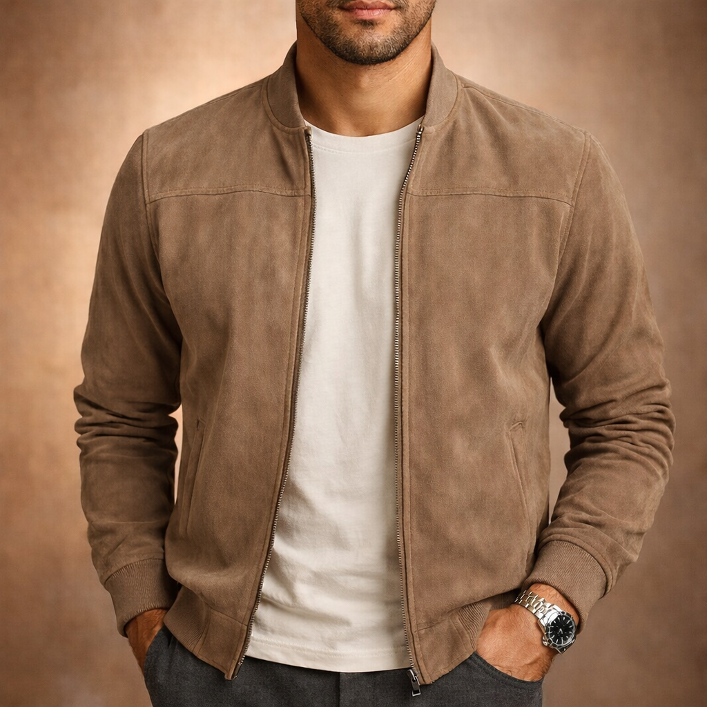Suede Bomber Jacket