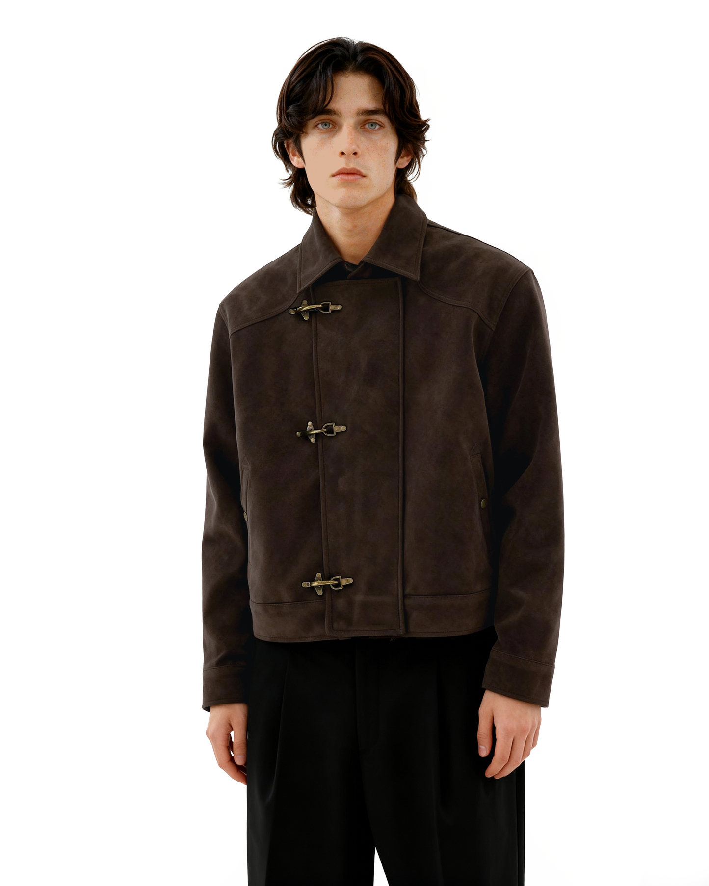 Fireman Buckle Mid Crop Jacket