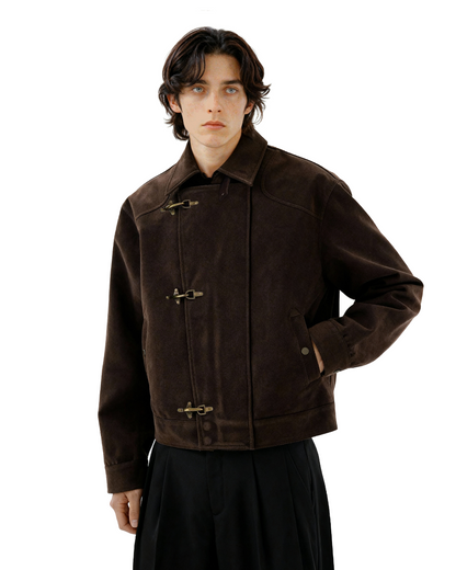 Fireman Buckle Mid Crop Jacket