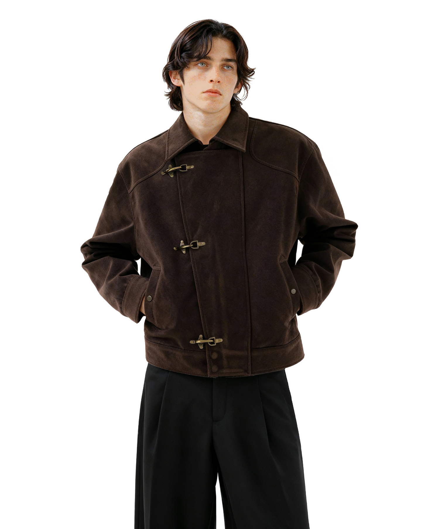 Fireman Buckle Mid Crop Jacket