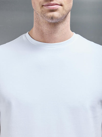 White Slim Fit Cotton Stretch T-Shirt