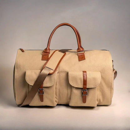 Premium Leather Travel Duffle Bag - Stylish and Durable Weekender Tote