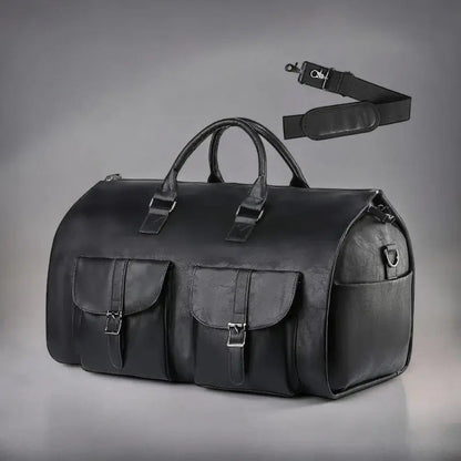 Premium Leather Travel Duffle Bag - Stylish and Durable Weekender Tote