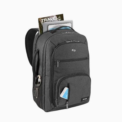 17.3-Inch Grey Travel Backpack - TSA-Friendly Design, One Size Fits All, Ideal for Grand Travel
