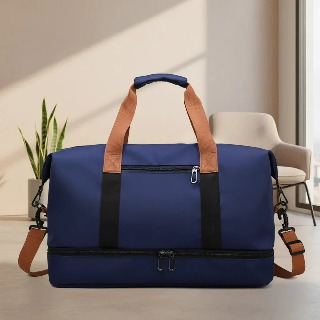 Gym & Travel Duffel Bag with Shoe Compartment - Sports Bag