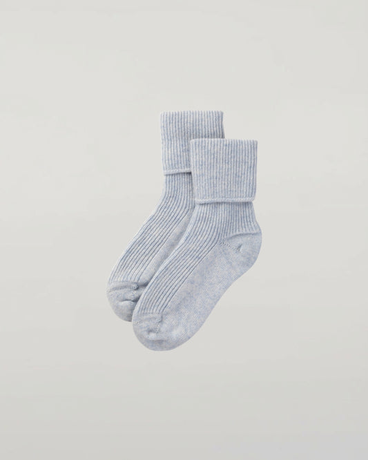 Light Blue Cashmere Lounge Socks