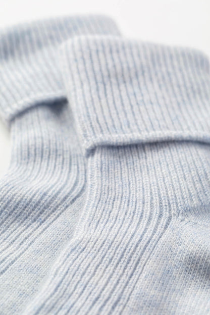 Light Blue Cashmere Lounge Socks