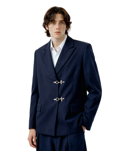 Oversized Fireman Buckle Blazer