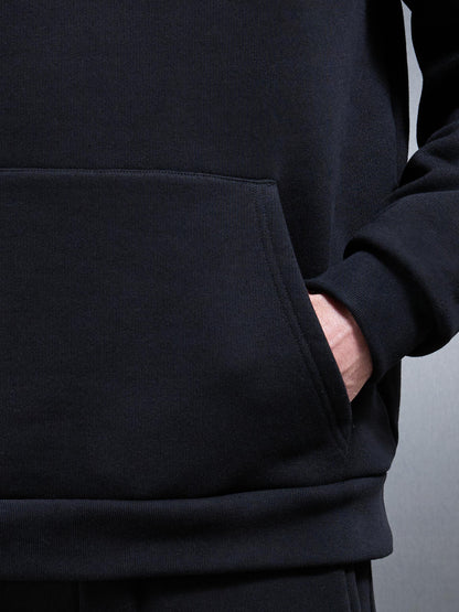Relaxed Fit Hoodie in Black