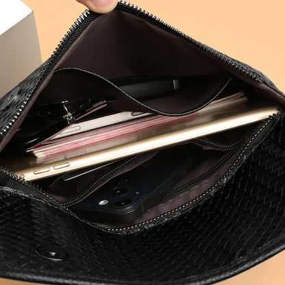 Men's Leather Crossbody Bag - Genuine Leather Sling Shoulder Bag