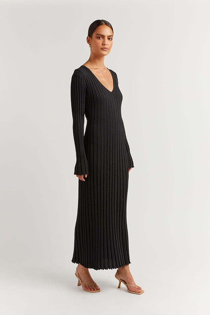 Ribbed Knit Maxi Dress