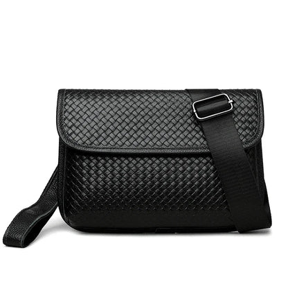 Men's Leather Crossbody Bag - Genuine Leather Sling Shoulder Bag