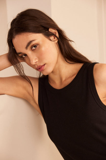 Black Jersey Midi Dress