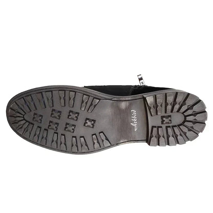 Side Zipper Leather Boots