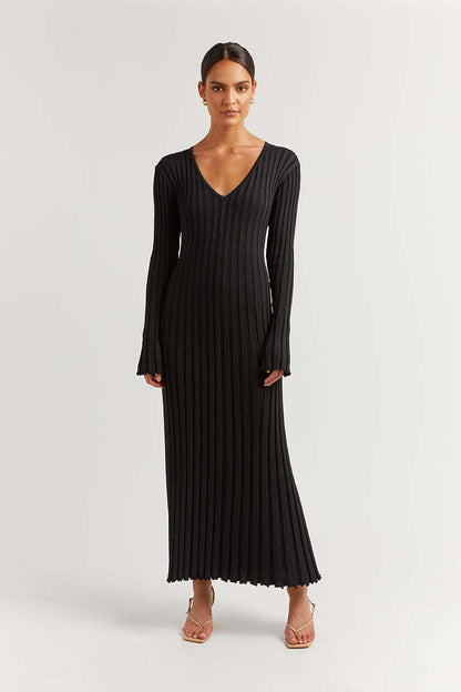 Ribbed Knit Maxi Dress