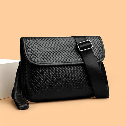 Men's Leather Crossbody Bag - Genuine Leather Sling Shoulder Bag