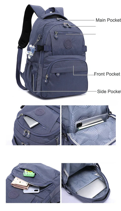 Stylish Nylon Backpack for Modern Explorers - Durable and Versatile Travel Bag