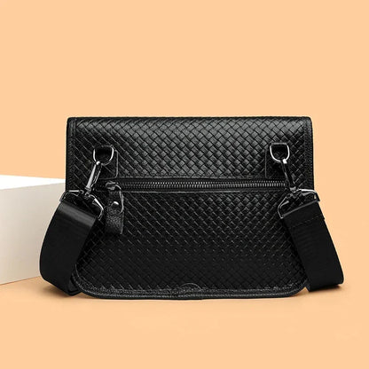 Men's Leather Crossbody Bag - Genuine Leather Sling Shoulder Bag