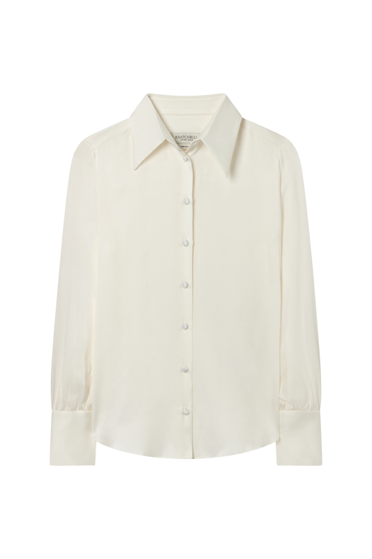Sandwashed Silk Satin Blouse