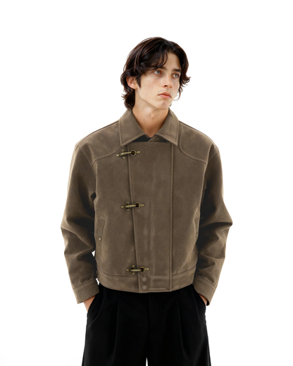 Fireman Buckle Mid Crop Jacket