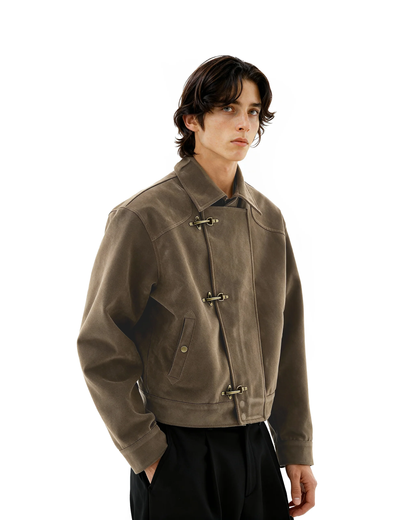 Fireman Buckle Mid Crop Jacket