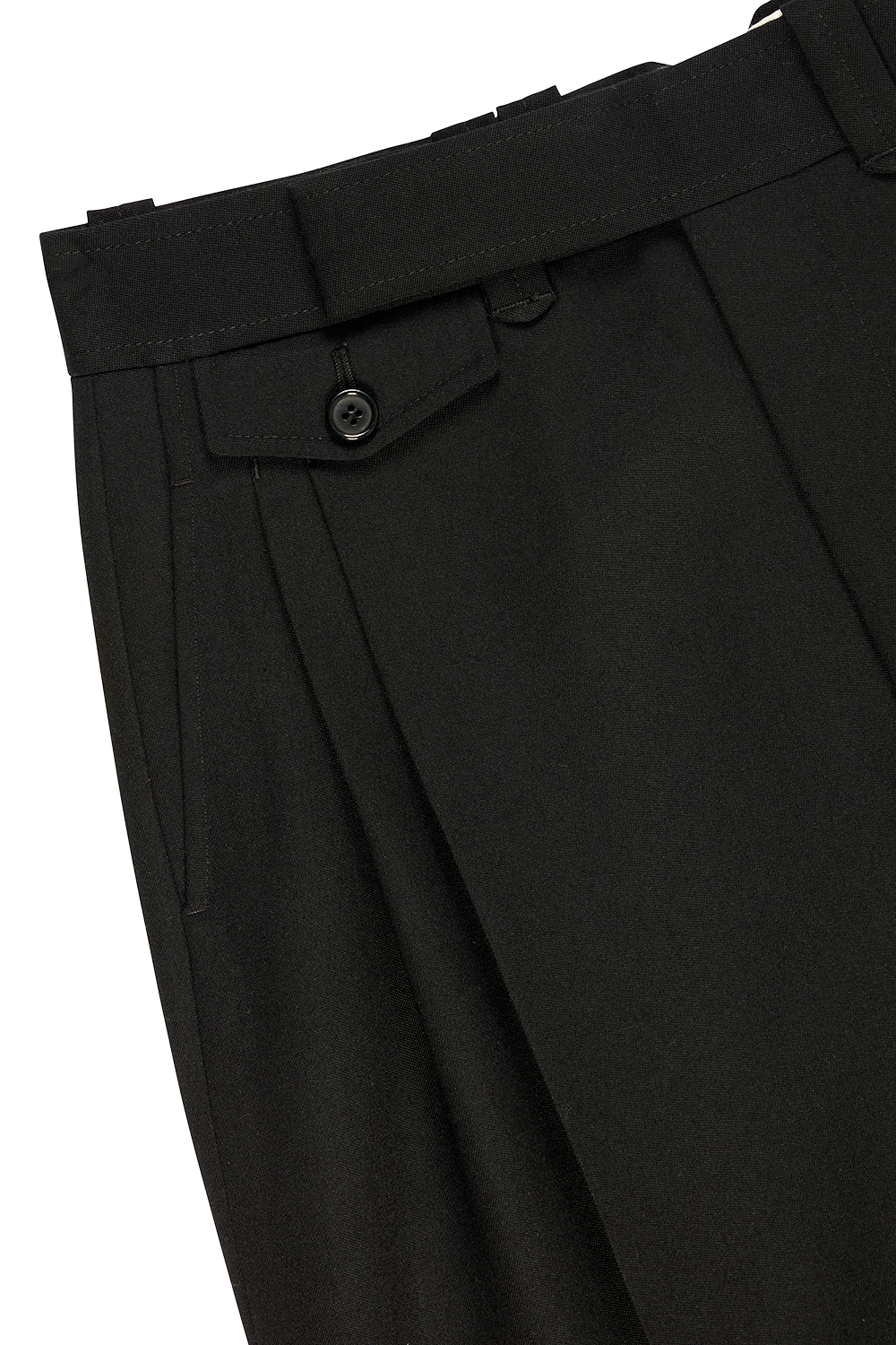 Wool Twill Wide Leg Trouser