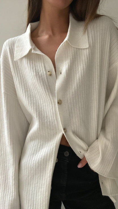 Long Sleeve Cardigan - Moonbeam